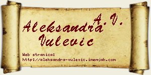 Aleksandra Vulević vizit kartica